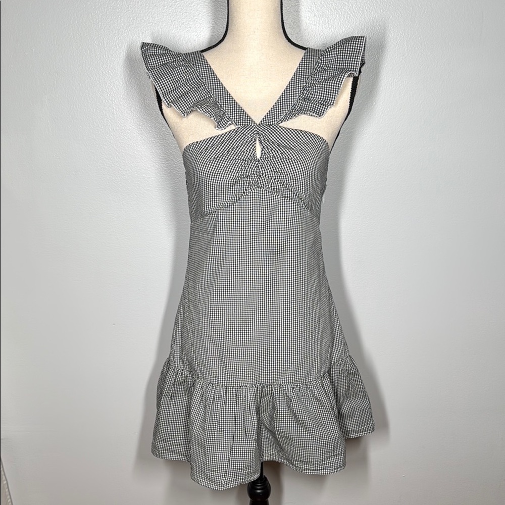 Chic Black and White Gingham Dress by Romeo and Juliet Couture